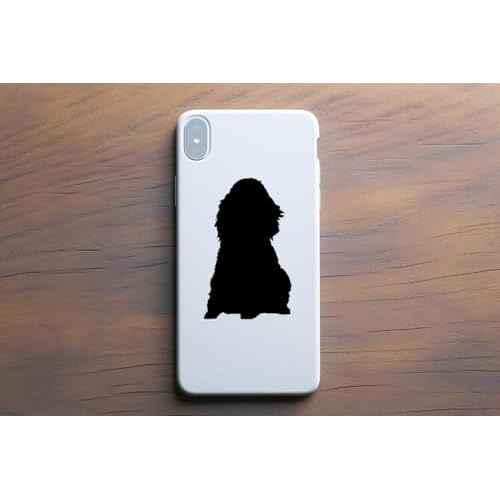 Pet Dog Cocker Spaniel Silhouette 12 Cute Stickers Pack - Dog Lover Gifts - Car Bumper Sticker - Light Switch Sticker - Wall Decal - Scrapbook Stickers (Black, Small Pack)