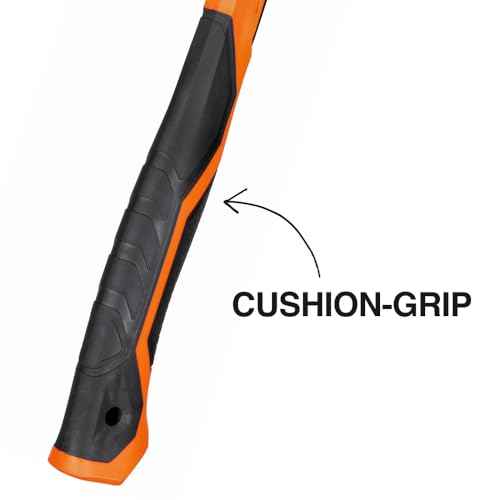 Klein Tools H81022 Anti-Vibration Milled Face Framing Hammer with Straight Claw, 22-Ounce Forged Steel, Magnetic Nail Starter and Extra-Large Squared Strike Face