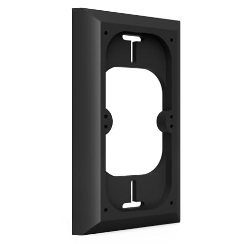 Premium RING Battery Doorbell Mount, Wall Plate 5.75 x 3.5 inch - Compatible with Ring Battery PRO, Ring Battery PLUS, Ring 3, Ring 4 - BLACK