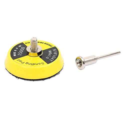 2 Inch Hook and Loop Sanding Pad with 1/8" Mandrel ? Replacement Backing Pad for Sanding Discs, Drill & Rotary Tools Air Die Grinder Sander Polishing Pads 9 Pack