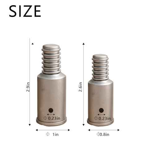 Broom Handle Threaded End Replacement for Extension Poles 1 Inch and 3/4 Inch Threaded Tips for Repairing and Connecting Compatible with Most Standard Broom Extension Poles