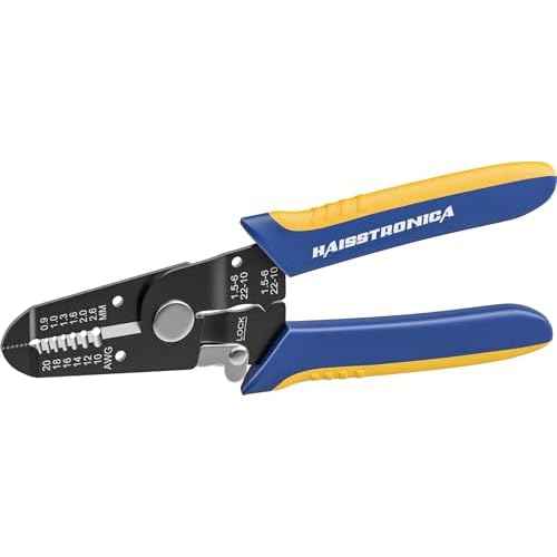 haisstronica Wire Stripper Tool, AWG 20-10 wire stripper crimper, Universal Wire Stripper and Multifunctional Hand Tool