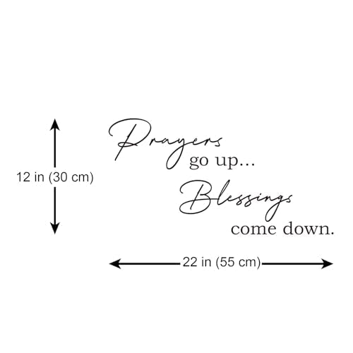 Prayers Go Up Blessings Come Down Vinyl Wall Decal Inspirational Sayings Living Room Bedroom Wall Decal Home Decoration