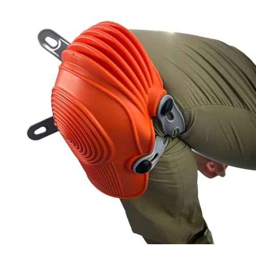 15-431 Ultraflex Non-Skid Premium Protective Gear with Flexible Design Plastic Kneepad, Orange