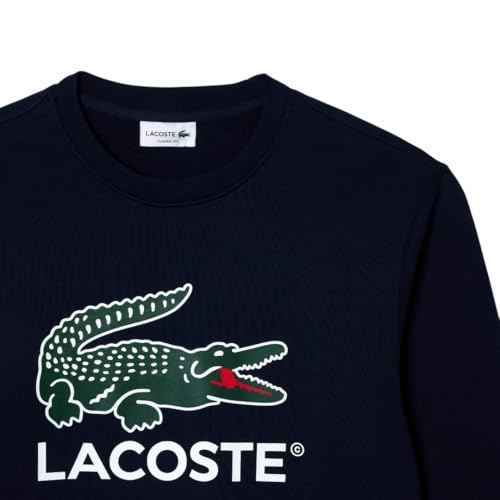 Lacoste mens Core Collection Classic Fit Branding Crew Neck Sweatshirt