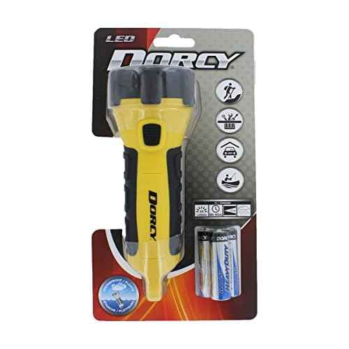 Dorcy 41-2524 2 pk Floating LED Flashlight with Carabineer Clip, 150 Lumens, Yellow