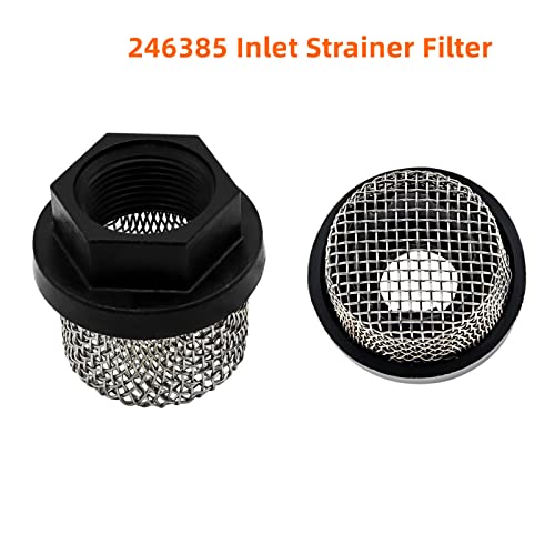 ZLIANGQ 246385 7/8-Inch Hose Inlet Strainer Filter for Graco Ultra 390 395 495 Airless Paint Spray Guns, Fits Wagner Spraytech Titan Paint Pumps (2-Pack)