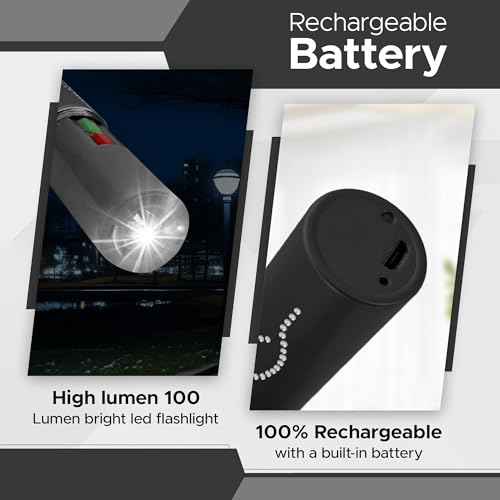 FuryUSA Lipstick Stun Gun - Womens Stun Gun, Metal Casing Self-Defense, Rechargeable Battery, Max Strength, 120 lumens, Built-in Flashlight, Stylish, Expert-Trusted