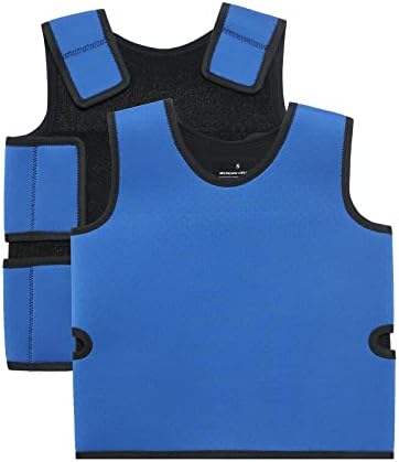 Sensory Compression Vest for Kids Sensory Processing Disorder Vest Deep Pressure Comfort for Autism, Hyperactivity, Mood Processing Disorders, Breathable, Form-Fitting, Kids (Small, Dark Blue)