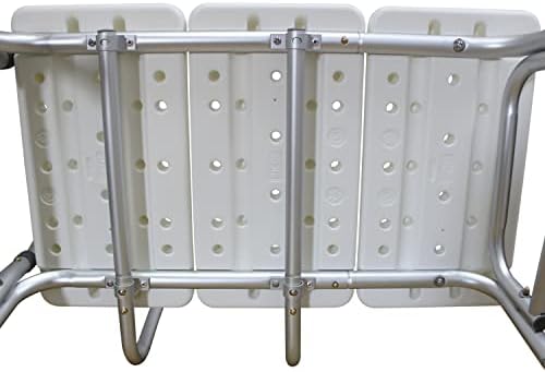 Winado Tub Transfer Bench for Bathtub with Backrest & Armrest, Supports up to 330 lbs Aluminium Alloy Bath Chair, White