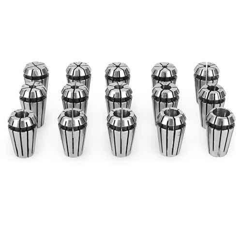 15pcs ER11 Spring Collet Set for CNC Engraving Machine and Milling Lathe Tool Workholding Engraving Collets including 1mm-7mm,1/4",1/8"