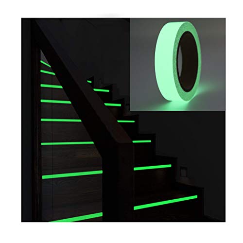 Glow in The Dark Tape, Neon Fluorescent Glow Tape, Halloween Glow Gaffer Duct Tape for photoluminescent Safety Egress Markers Stairs, Walls, Steps - 1 Inchx30 FT