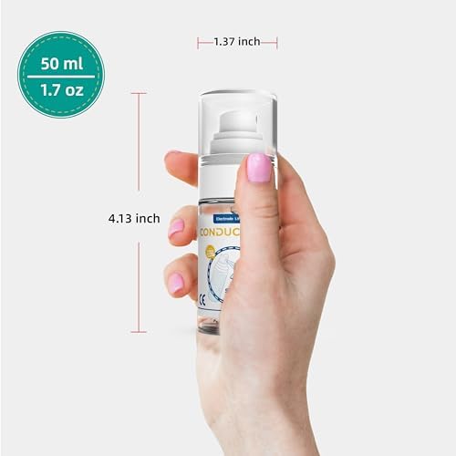 Conductive Gel for TENS Unit Pads, Electrode Gel Extend The Life and Increase Adhesion of Electrodes for Your TENS/EMS Units, Muscle Stimulator (White / 50ml-4)