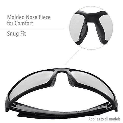 Honeywell Uvex Hypershock Safety Glasses, Black Fame with Espresso Polarized Lens & Anti-Scratch Hardcoat (S2949)