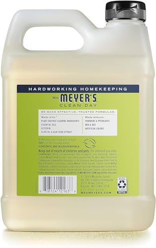 MRS. MEYER'S CLEAN DAY Hand Soap Refill, Made with Essential Oils, Lemon Verbena, 33 Fl. Oz - Pack Of 2