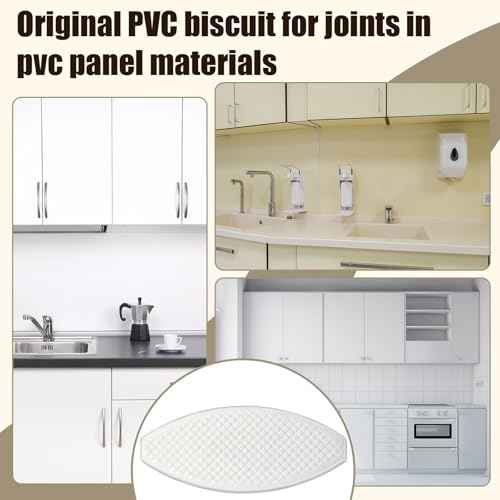 50 Pcs PVC Biscuits Joining Biscuits Joiner Tool for PVC Trim, Deck, Joinery, DIY