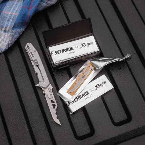 Schrade Enrage Replacement Blades 6 Pack with 2.5-3" 420A Steel Blades, Compatible with Schrade Enrage Series, for Hunting, Outdoors, and EDC