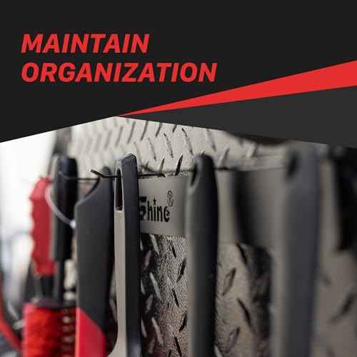 Maxshine Universal Detailing Brush Hanger - 6 Organizer Hooks, Lightweight Wall-Mounted Design for Auto Detailing Supplies, Ideal for Garage & Mobile Use (Logo, 2, Count)