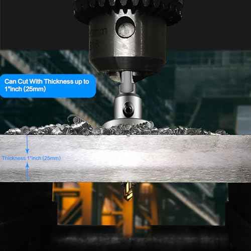 TCT Hole Saw Set, 4"(100mm) Heavy Duty Tungsten Carbide Tipped Hole Cutters for Stainless Steel Mild Steel Copper Iron Brass Plastic and More, with Titanium-Plated Pilot Drill Bits