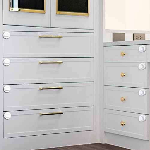 Kingdder 8 Sets Magnetic Cabinet Locks Keys Proofing Safety Magnet Drawer Replacement Keys Universal Magnetic Key for Drawers and Cabinets (Locks Not Included)