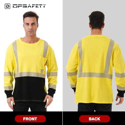 FR Shirt 6 oz Hi Vis Fire Resistant Flame Resistant Shirts for Men,Welding Shirt Cotton CAT2 Long-Sleeved Shirts