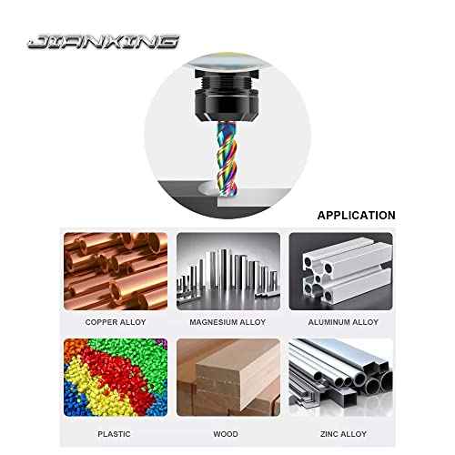 1/8" Extra Long Carbide Square End Mill for Aluminum, Copper Alloy, Plastic, 3" Overall Length End Mill Bits, 3 Flute HRC 55 Deg DLC Coating, CNC Router Bits (1 Pieces)