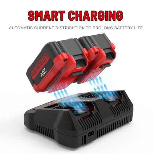 CMCB124 Dual Port V20 Charger for Craftsman V20 Battery CMCB202 CMCB204 CMCB205 Replacement for Craftsman 20V Battery Charger