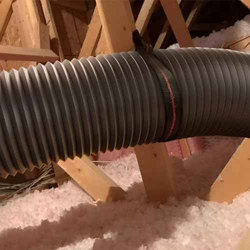 HealSmart 12" 25 Ft Aluminum Ducting Flexible, Heavy-Duty Four-Layer Protection with 2 Duct Clamps, Dryer Vent Hose for Heating Cooling Ventilation and Exhaust Fan