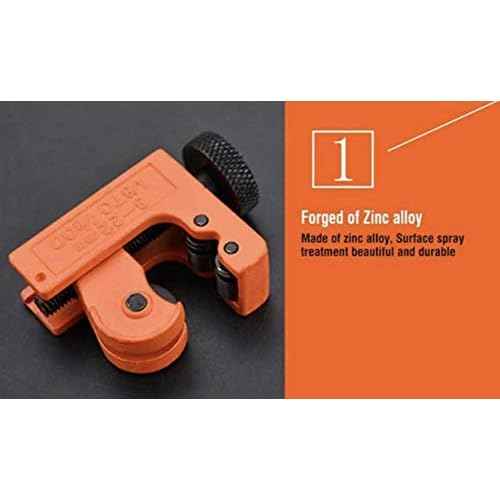 Edward Tools Harden Pro Mini Pipe Cutter 1/8¡± to 7/8¡± - Cuts Copper, Aluminum, Metal - Multi Use Tube Cutter, PVC Cutter - Cuts Arrows, Lines - Heavy Duty Steel Blade Pipe Cutter Wheel