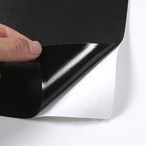 Livelynine Glossy Black Contact Paper Peel and Stick Kitchen Wallpaper Waterproof Cabinets Bathroom Peel and Stick Cabinet Covering Black Vinyl Wrap Sticky Desk Dresser Counter Top Covers 15.8x78.8