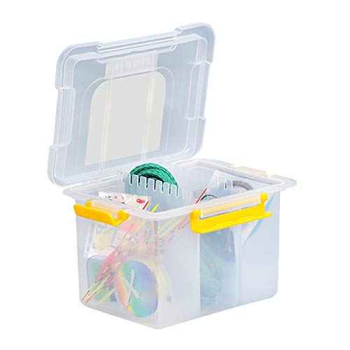 MEIJIA Plastic Tool Organizers With Removable Dividers,Plastic Storage Organizer Box (7.5")