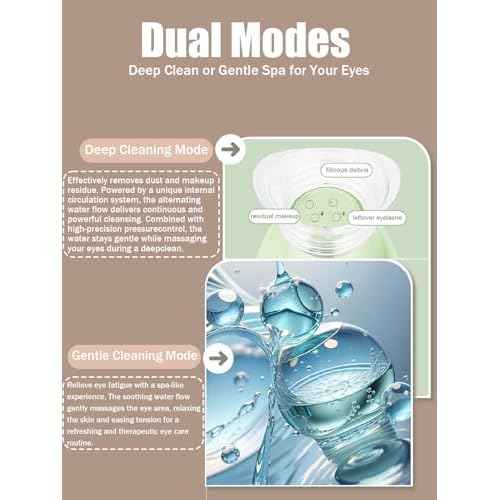 Electric Eye Wash Station, 2 Mode Gentle/Deep Eye SPA Automatic Eye Wash Cup Bath Machine Eye Washer Silicone Lab Eye Flush Cup Eye Rinse Travel Relief Dry Eyes Cleaning Eye Dust Makeup Irritants
