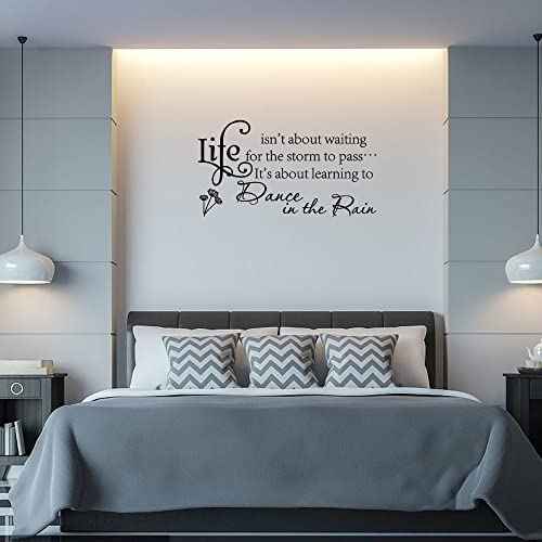 Life Isn't About Waiting for The Storm to Pass¡¦ It's About Learning to Dance in The rain Vinyl Wall Decal Stickers Inspirational Quotes Wall D?cor