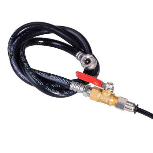 1/4 Inch Valve Npt Air Compressor Brass Heavy Duty Valve Male and Female Shut off Switch 1/4 NPT Thread Pipe Fitting (Male x Female 3PCS)