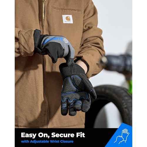 toolant 100% Waterproof Work Gloves for Men, Insulated Winter Gloves with Reinforced Palm for Cold Weather Protection, S-XXL