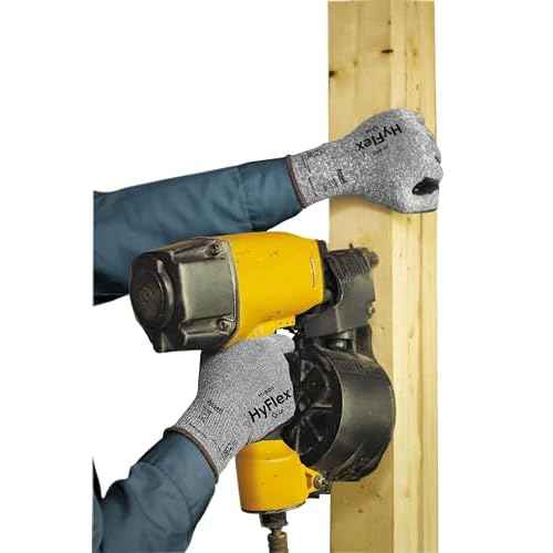 Ansell HyFlex 11-801 Nylon Glove, Black Foam Nitrile Coating, Knit Wrist Cuff, Small, Size 7 (Pack of 12)