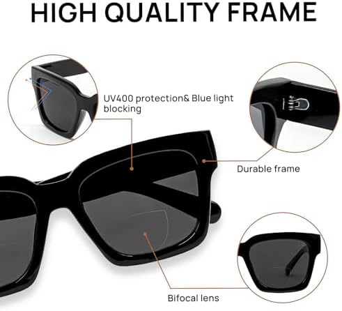 OCCI CHIARI Large Reading Glasses for Women Stylish Square Readers 1.0 1.25 1.50 1.75 2.0 2.25 2.50 2.75 3.0 3.5