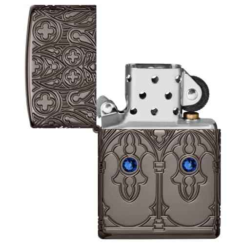Zippo Gothic Window Design Armor¢ç Black Ice¢ç Pocket Lighter