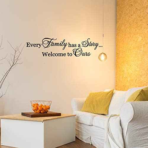 2 Pcs Vinyl Family Lettering Wall Quotes Stickers, Scripture Decals, Bible Verse Inspirational Stickers for Bedroom Home Decor - Our Family Is a Circle (Small, Basic)