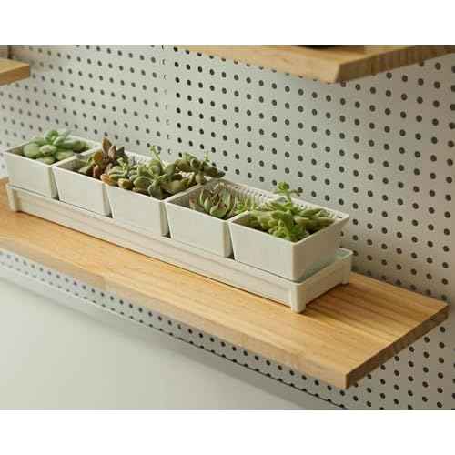 SEVENY 1 Pack Pine Wooden Pegboard Shelf Wall Organizer,Shelves for PegBoard, Wooden Board for Walls Home, Garage Tool Storage, Office Organization, Kitchen, Craft Room, Garden, Garage,Large