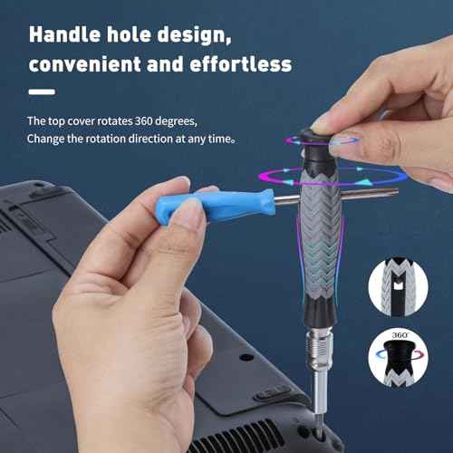 Mini Screwdriver Set 126 Magnetic CR-V Bits with Mechanical Reel Design, Ergonomic Anti-Slip Handle, Precision Tools for Laptops, Phones, Game Consoles, Watches, and Electronics