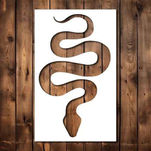 Snake Stencil Template - Reusable Snake Stencils for Painting on Wood, Glass, Wall Rock, Walls, Canvas, Glassware, Spray Painting, Airbrushing, Crafts (7X 11)