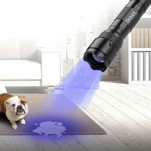 UV Flashlight BlackLight, DULEX 395 - 410nm UV Led Blacklight Flashlights and Rechargeable batteries Charger Set for Professional / Commercial Use