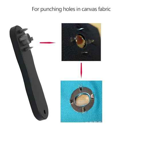 Metal Hand Tool Hole Punch for Boat Awnings, Canvas Covers Buttons Common Sense Fasteners Hole Cutter, Metal Handle Cutter Twist Lock Fasteners