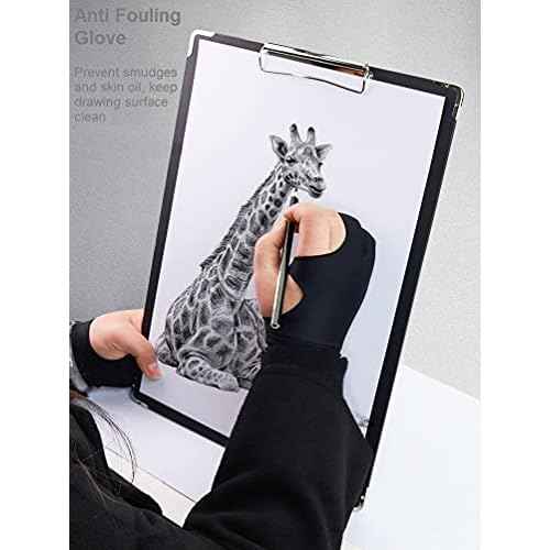 Drawing Glove, Digital Art Glove for Graphic Tablet, Artist Gloves with Two Fingers for iPad
