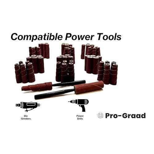 62 Piece Abrasive Sanding Cartridge Spiral Roll Sander Kit, Mini Cone & Cylinder Kit for Metal, Wood, Stainless, Fiberglass, Welds, Engine Porting ? Die Grinder & Rotary Tool Accessories