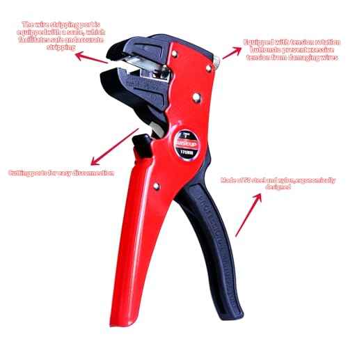 WISEUP Automatic Quick Strip Wire Stripper and Cutter,Eagle Nose Pliers (7-Inch) cable cutters£¬2 in 1 wire stripper cutter for Electrical Cables ¡¢Electronic and Automotive Repair Tool