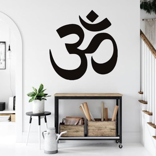 AUM Om Symbol Hinduism Spiritual Wall Car Decal Sticker Removable Vinyl Wall Sticker Home Decoration D447 (S 15x15inch, Black)