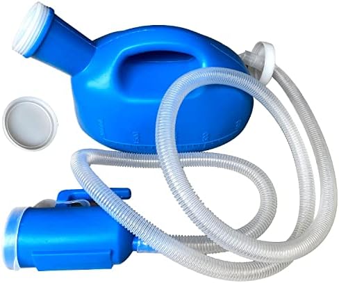Portable Urinals for Men Spill Proof 2000 ml 68 oz Urine Bottles for Men 63" Long Tube Urinals for Men Urine Jug Pipe with Lid Pee Bottles for Men for Hospital Incontinence Elderly Travel Car Truckers