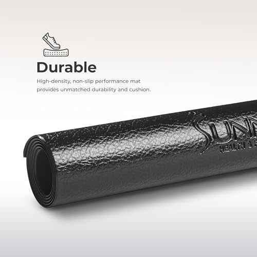 Sunny Health & Fitness Non-Slip Home Gym Mat ? Workout Floor Protection Foam Pad for Treadmill, Bike, Elliptical, Yoga and Exercise Equipment or Standing Desk in 4 Size Options